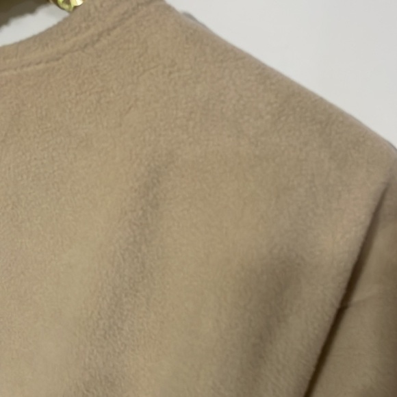 Beige Medium Fleece  Wrap Tie Jacket - Picture 9 of 12